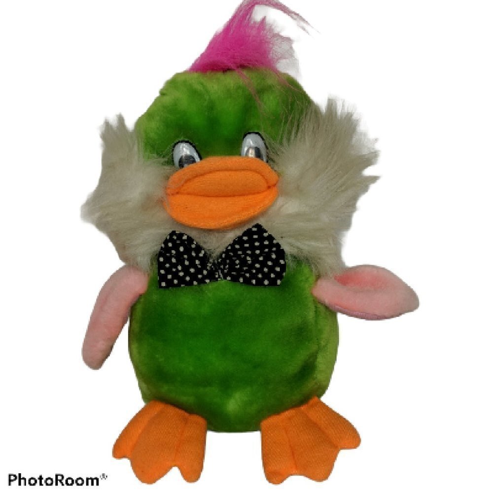 TBI Plush Green Duck Polka Dot Bow Stuffed Animal
